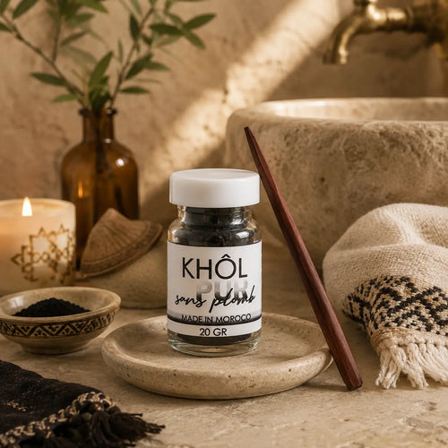 Khôl traditionnel sans plomb avec applicateur en bois - Nour natural